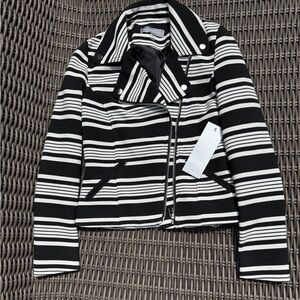 Bagatelle Striped Black and White Women's Jacket - Size S